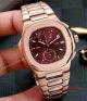 Top Grade Clone Patek Philippe Nautilus Travel Time All Rose Gold Mens Watch (7)_th.jpg